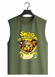 Smile Brooklyn Bear Graphic Sleeveless Tank Top - Image 7