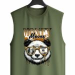 Money Moves Panda Graphic Sleeveless Tank Top