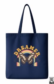 Dreamer Butterfly Vintage Tote Bag
