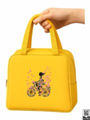 Floral Cycling Girl Lunch Bag - Image 5