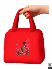 Floral Cycling Girl Lunch Bag - Image 4