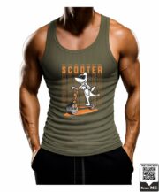 Men's Scooter Rider Cartoon Printed Vest - Image 6