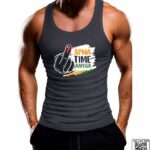 Men's Ink Finger Apna Time Aayega Printed Vest