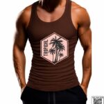 Men's Tropical Palm Graphic Printed Vest