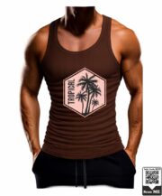 Men's Tropical Palm Graphic Printed Vest