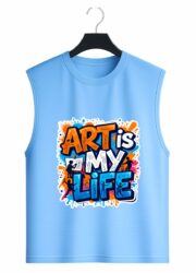 Art Is My Life Graphic Sleeveless Tank Top - Image 5