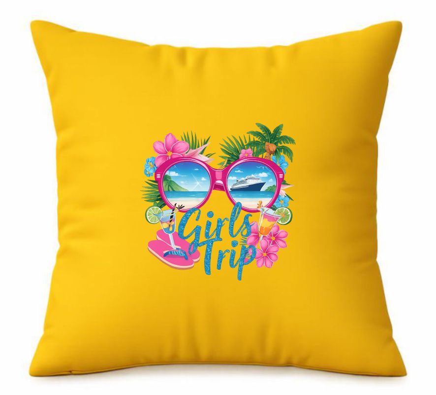 0 (8) Girls Trip Summer Vacation Cushion - Image 1