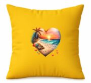 Sunset Beach Heart Cushion - Image 9