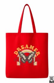 Dreamer Butterfly Vintage Tote Bag - Image 4