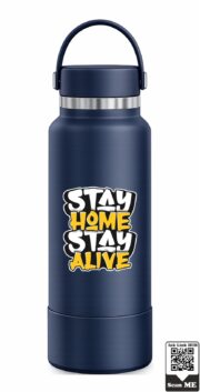 Stay Home Stay Alive Insulated Stainless Steel Bottle - Image 5