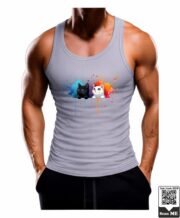 Men's Cute Cat Duo Printed Vest