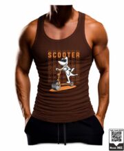 Men's Scooter Rider Cartoon Printed Vest - Image 4