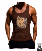 Men's Roaring Bear Graphic Printed Vest - Image 4