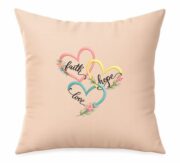 Faith Hope Love Inspirational Cushion