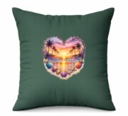 Tropical Sunset Heart Cushion - Image 9