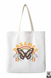 Dreamer Butterfly Vintage Tote Bag - Image 3