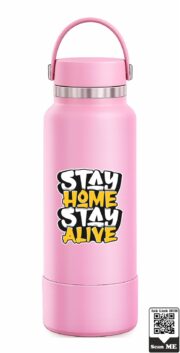 Stay Home Stay Alive Insulated Stainless Steel Bottle - Image 4