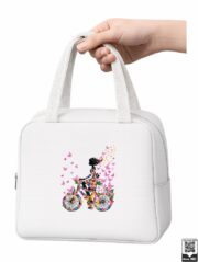 Floral Cycling Girl Lunch Bag - Image 3