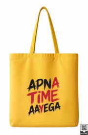 Apna Time Aayega Typography Tote Bag - Image 7