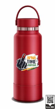 Apna Time Aayega Finger Vote Insulated Stainless Steel Bottle