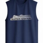 Super Safari Navy Blue Sleeveless Vest