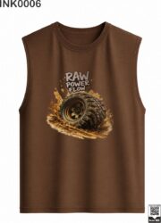 Raw Power Flow Brown Sleeveless Vest