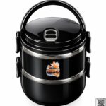 Orange Sports Car Insulated Double-Layer Lunch Box