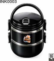 Orange Sports Car Insulated Double-Layer Lunch Box