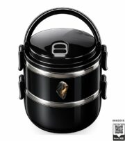 Hooded Figure Insulated Double-Layer Lunch Box - Image 2