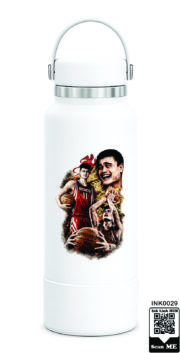 Basketball Legend Montage Stainless Steel Water Bottle - Image 10