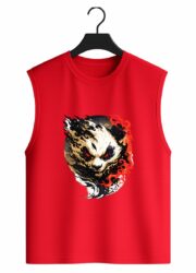 Inferno Panda Graphic Sleeveless Tank Top - Image 3