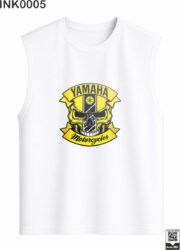 Yamaha Motorcycles Skull Navy Blue Sleeveless Vest - Image 10