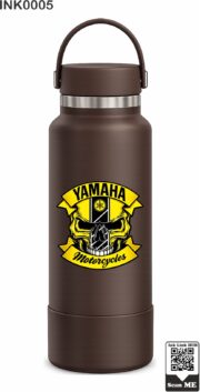Motorcycle Skull Rider Insulated Stainless Steel Bottle - Image 4
