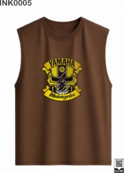 Yamaha Motorcycles Skull Navy Blue Sleeveless Vest - Image 11