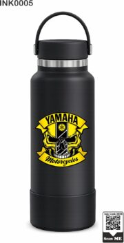 Motorcycle Skull Rider Insulated Stainless Steel Bottle - Image 3