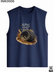Raw Power Flow Brown Sleeveless Vest - Image 2