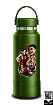 Basketball Legend Montage Stainless Steel Water Bottle - Image 4