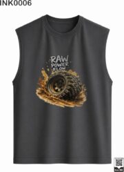 Raw Power Flow Brown Sleeveless Vest - Image 3