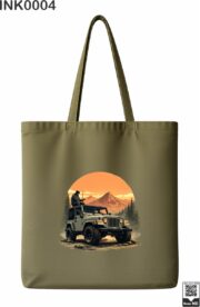 Off-Road Jeep Mountain Sunset Tote Bag - Image 3