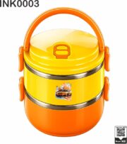 Orange Sports Car Insulated Double-Layer Lunch Box - Image 3