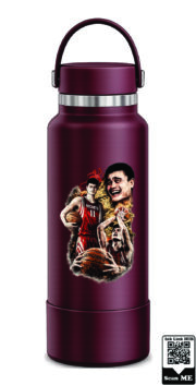 Basketball Legend Montage Stainless Steel Water Bottle - Image 5