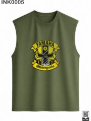 Yamaha Motorcycles Skull Navy Blue Sleeveless Vest - Image 4