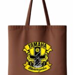Yamaha Motorcycles Skull Emblem Tote Bag