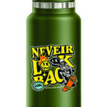 Never Look Back Skater Skeleton Stainless Steel Water Bottle