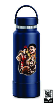 Basketball Legend Montage Stainless Steel Water Bottle - Image 6