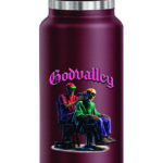 Godvalley Skeleton Barber Shop Stainless Steel Water Bottle