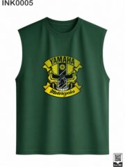Yamaha Motorcycles Skull Navy Blue Sleeveless Vest - Image 5