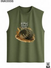 Raw Power Flow Brown Sleeveless Vest - Image 5