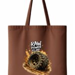 Raw Power Flow Off-Road Tire Tote Bag