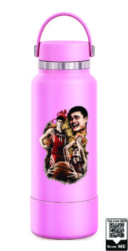 Basketball Legend Montage Stainless Steel Water Bottle - Image 7